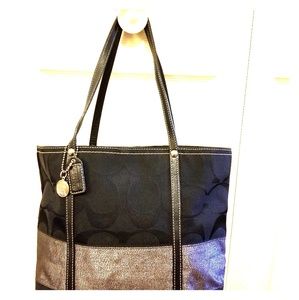 Coach Striped Tote